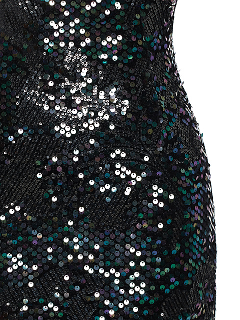 Black Sequin Velvet Midi Dress, 3 Black Sequin Velvet Midi Dress, 3
