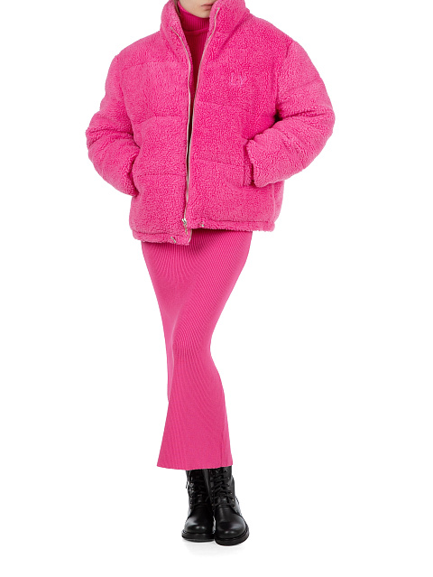 Hot Pink Teddy Padded Jacket, 8