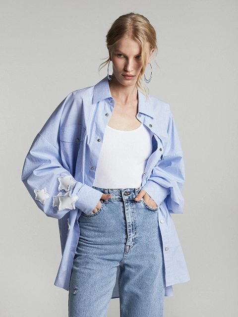 White Gold & Briolette-cut Blue Topaz Hoop Earrings, 4