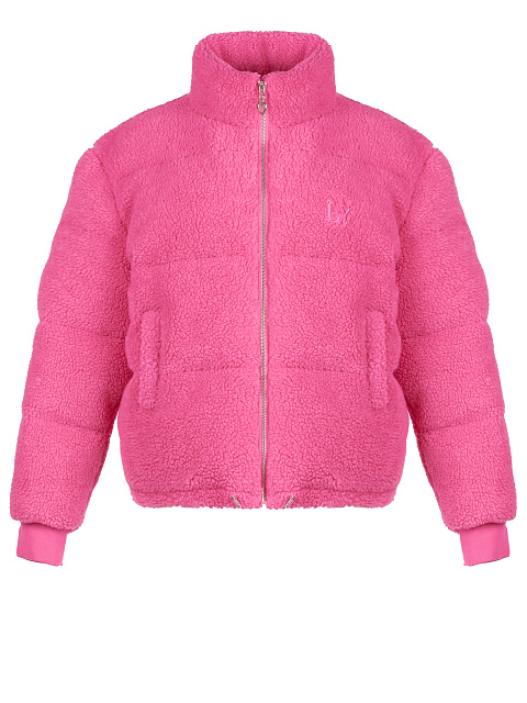 Hot Pink Teddy Padded Jacket, 1
