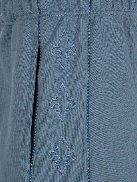Blue Grey Jersey Set With Lily Embroidery, 6 Blue Grey Jersey Set With Lily Embroidery, 6