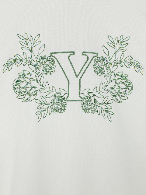 Cropped white hoodie with embroidery, 4 Cropped white hoodie with embroidery, 4