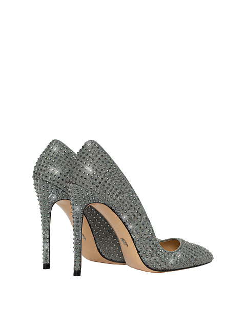 Grey Rhinestones Pumps, 3