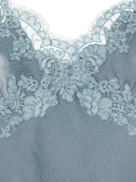 Light Blue Lace Trim Velvet Top, 3 Light Blue Lace Trim Velvet Top, 3