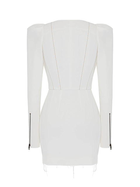 White denim dress with zipper, 2