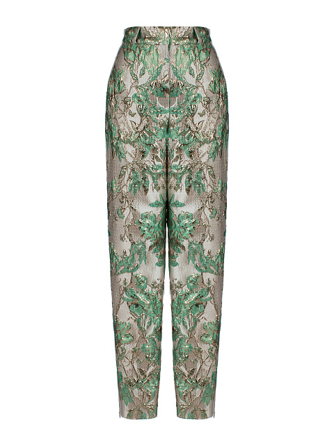 Gold & Green Floral-Brocade Suit, 3
