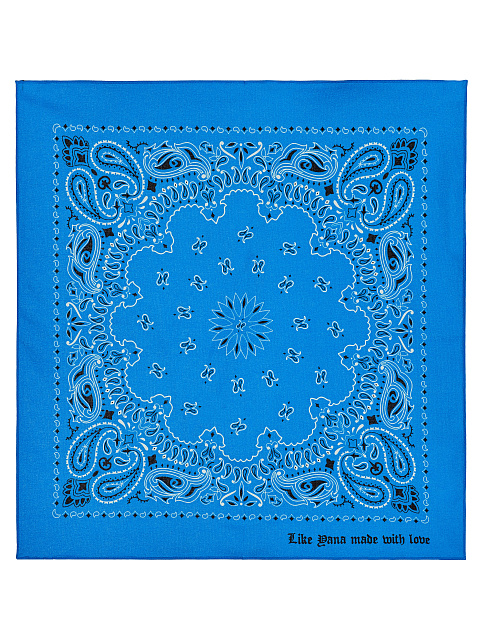 Aqua Blue Cotton Paisley Printed Bandana, 1 Aqua Blue Cotton Paisley Printed Bandana, 1