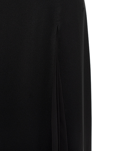 Black Silk Maxi Dress With Chiffon & Lace Cape, 6 Black Silk Maxi Dress With Chiffon & Lace Cape, 6