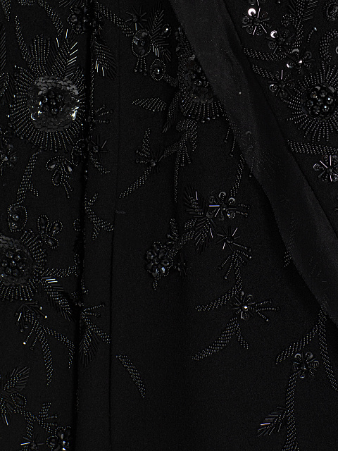 Black wool coat with embroidery, 4