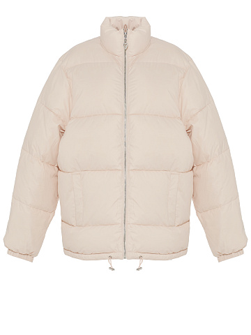 Cream-beige oversized down jacket, 1