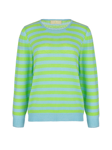 Green & Grey Striped Pullover, 1
