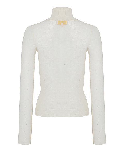 White Sheer Merino Wool Turtleneck, 3 White Sheer Merino Wool Turtleneck, 3