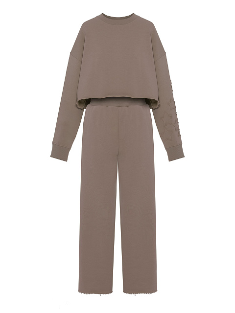 Brown cotton suit with stars, 1 Brown cotton suit with stars, 1