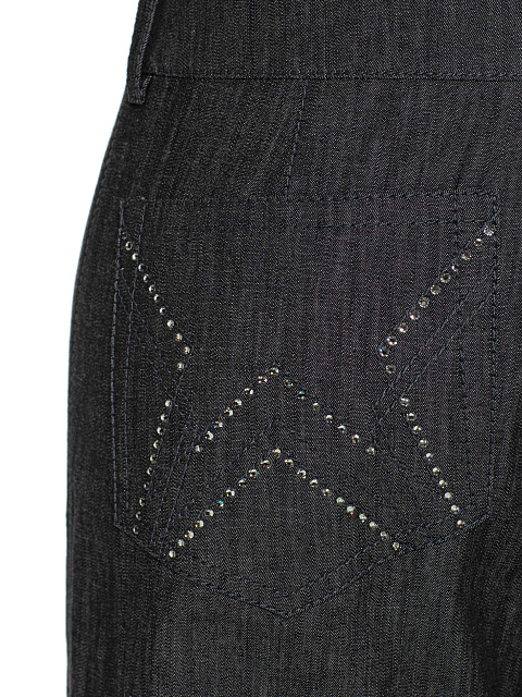 Black denim jumpsuit with rhinestones, 5 Black denim jumpsuit with rhinestones, 5