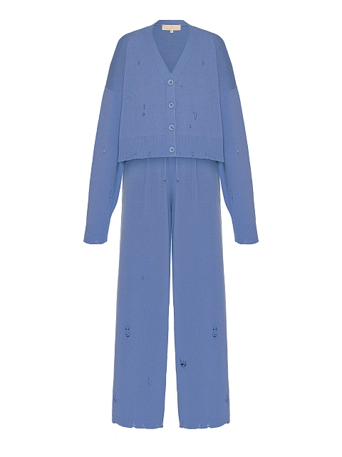 Lilac Knitted Cardigan, Top & Pants Set, 2 Lilac Knitted Cardigan, Top & Pants Set, 2