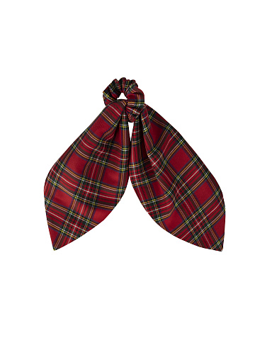 Black & Red Tartan Scrunchy, 1