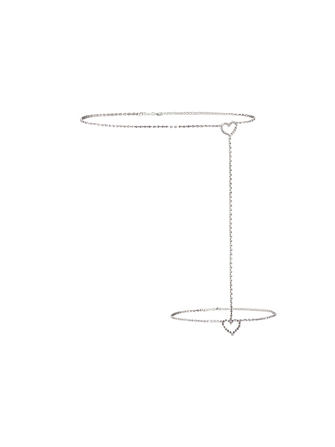 Silver Rhinestone Leg Chain, 1