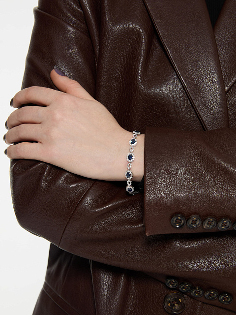 White gold bracelet with sapphires and diamonds, 2