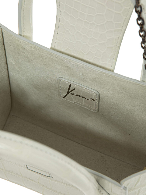 White crocodile leather bag, 6 White crocodile leather bag, 6