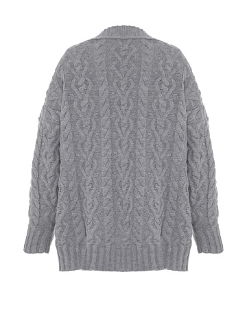 Grey Cable Knit Cardigan, 2