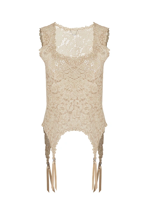 Beige Lace Tank Top, 1 Beige Lace Tank Top, 1
