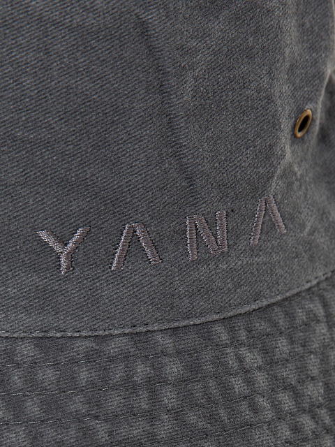 Grey Cotton "Yana" Bucket Hat, 3
