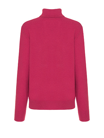 Men's Pink Cashmere Turtleneck Sweater, 2
