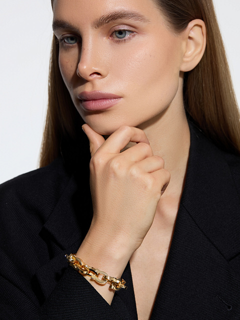 Chain bracelet made of yellow gold, 4