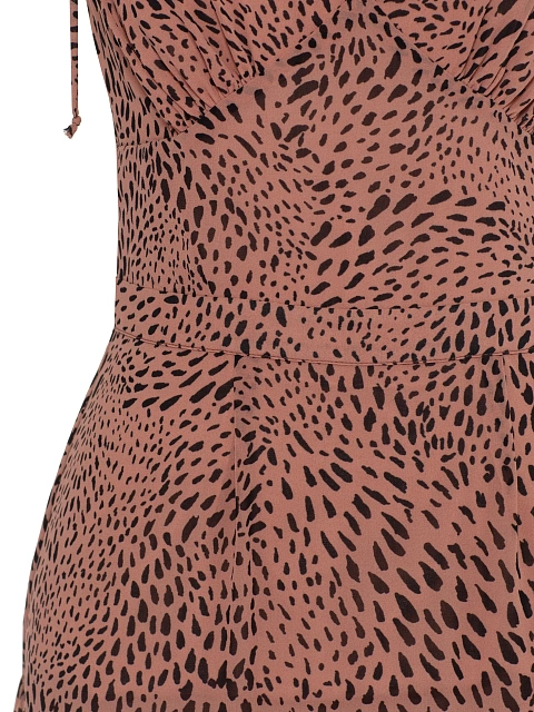 Brown sundress with leopard print, 3 Brown sundress with leopard print, 3