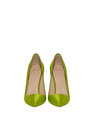 Light Green Silk Pumps, 2