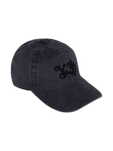 Navy Blue YD Embroidered Vintage Denim Cap, 1