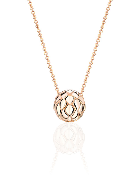 Rose gold pendant necklace, 1