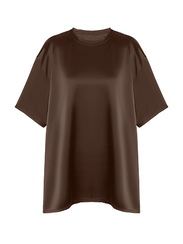 Brown silk T-shirt, 1
