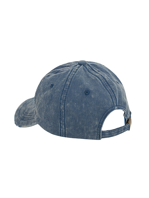 Blue Suede Trim YD Washed Denim Cap, 3 Blue Suede Trim YD Washed Denim Cap, 3