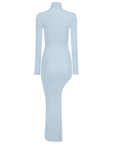 Light Blue Cut-Out Jersey Maxi Dress, 2