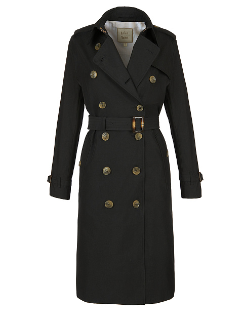 Black Cotton Trench Coat, 1 Black Cotton Trench Coat, 1