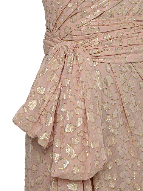 Pink chiffon maxi dress, 3