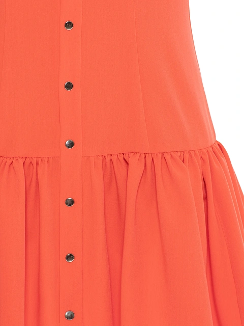 Coral viscose mini dress, 3 Coral viscose mini dress, 3