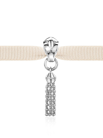 White gold tassel pendant, 1