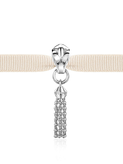White gold tassel pendant, 1