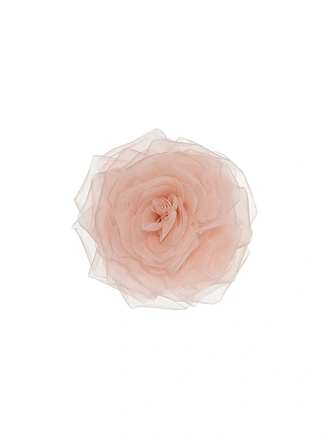 Light Pink Organza Rose Brooch, 1 Light Pink Organza Rose Brooch, 1