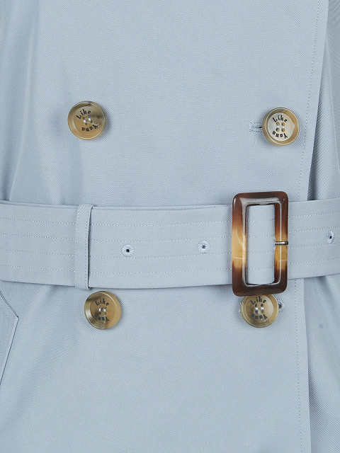 Light Blue Cotton Trench Coat, 5 Light Blue Cotton Trench Coat, 5
