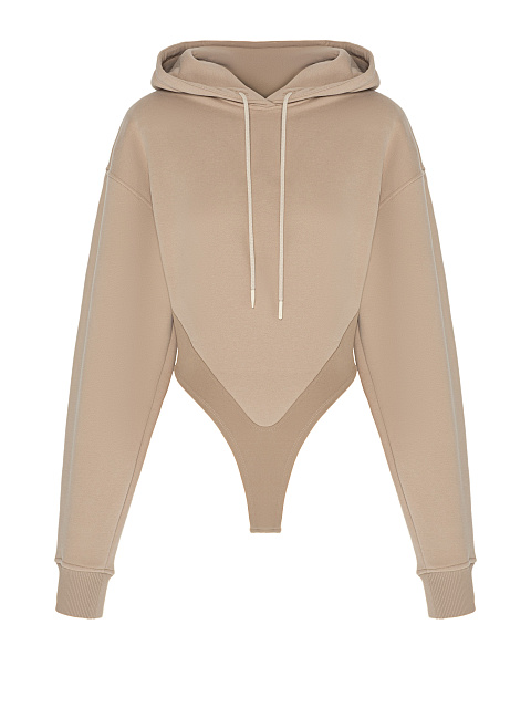 Beige footer hoodie, 1