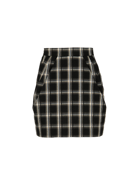 Black Checked Cotton Top & Mini Skirt, 3 Black Checked Cotton Top & Mini Skirt, 3