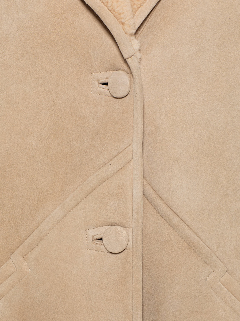 Light Beige Shearling Coat, 3 Light Beige Shearling Coat, 3