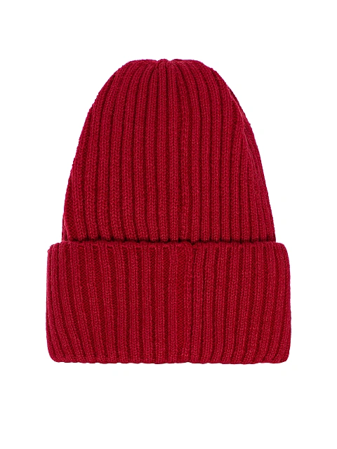 Red Ribbed Beanie Hat, 2 Red Ribbed Beanie Hat, 2