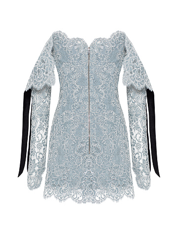 Light Blue Lace Mini Dress, 2