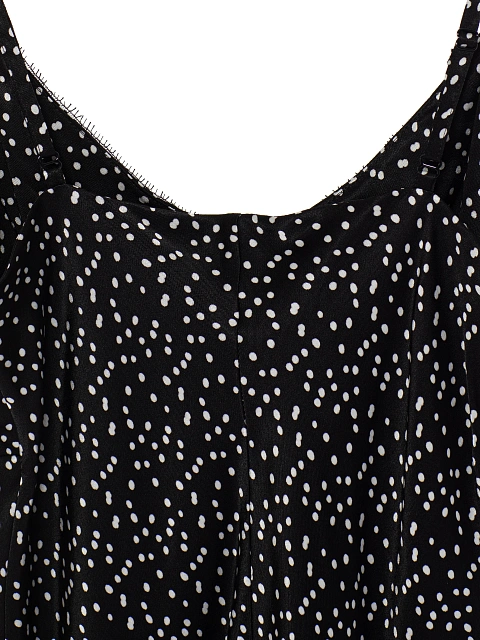 Black Polka Dot Rayon Mini Dress, 3 Black Polka Dot Rayon Mini Dress, 3