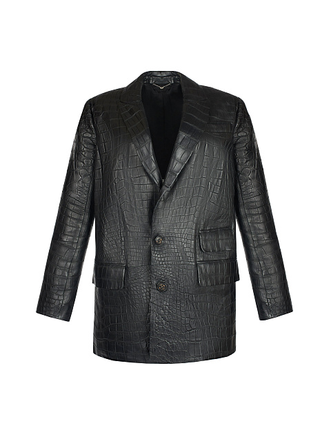 Black Crocodile Leather Blazer, 1 Black Crocodile Leather Blazer, 1