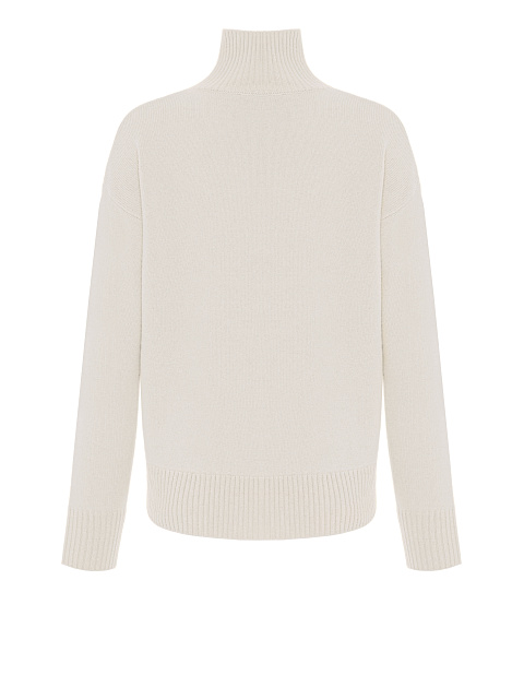 White Royal Cashmere Turtleneck Sweater, 3